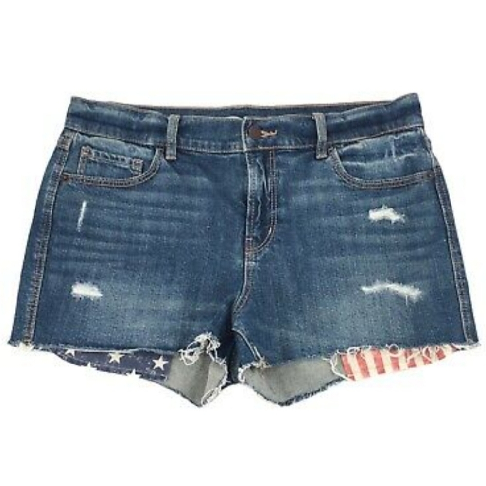 Old navy boyfriend mid-rise flag pocket shorts size 18